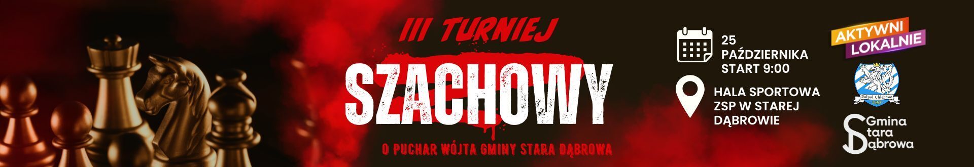 III Turniej Szachowy o Puchar W&oacute;jta Gminy Stara Dąbrowa &ndash; zapraszamy do udziału!