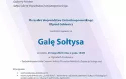 Zdjęcie do Zaproszenie na Galę Sołtysa