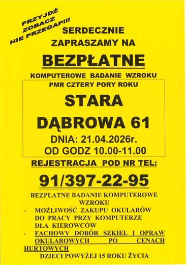 Bezpłatne komputerowe badanie wzroku