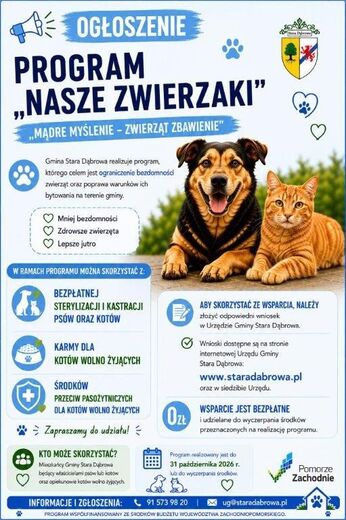 Zapraszamy do udziału w programie "Nasze zwierzaki"