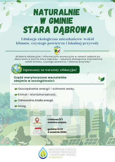Naturalnie w Gminie Stara Dąbrowa - zajęcia edukacyjne dla mieszkańc&oacute;w