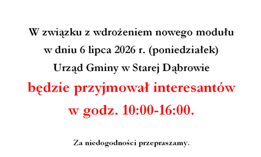 Zdjęcie do Zmiana godzin przyjęcia interesant&oacute;w w dniu 6 lipca 2026 r.
