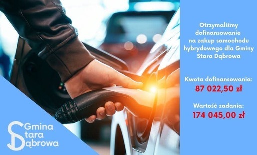 Zdjęcie do Otrzymaliśmy dofinansowanie na poprawę efektywności energetycznej transportu gminnego poprzez zakup samochodu hybrydowego