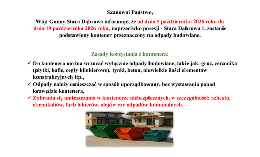 Zdjęcie do Odbi&oacute;r odpad&oacute;w budowlanych