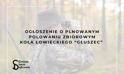 Zdjęcie do Informacja o planowanym polowaniu zbiorowym Koła Łowieckiego "GŁUSZEC&rdquo; 