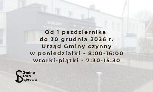 Zdjęcie do Godziny otwarcia Urzędu Gminy w Starej Dąbrowie