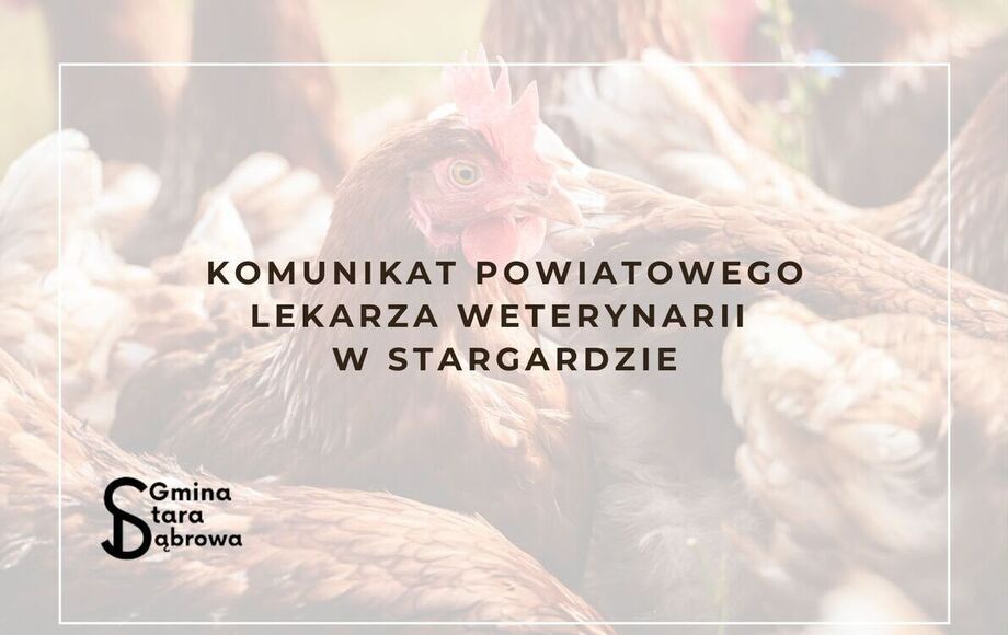 Ostrzeżenie przed wysoce zjadliwą grypą ptaków w powiecie stargardzkim