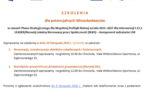 Zdjęcie do S Z K O L E N I A   dla potencjalnych Wnioskodawc&oacute;w w ramach Planu Strategicznego dla Wsp&oacute;lnej Polityki Rolnej na lata 2023&ndash;2027 