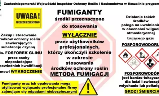 Zdjęcie do Ostrzeżenie dotyczące stosowania fumigant&oacute;w