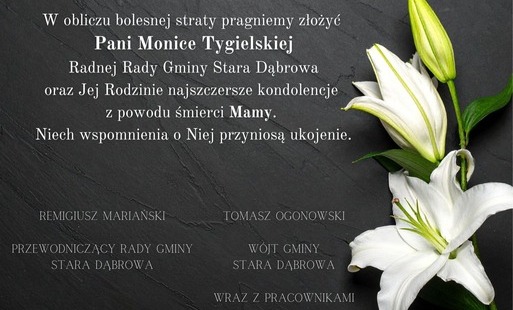 Zdjęcie do Kondolencje