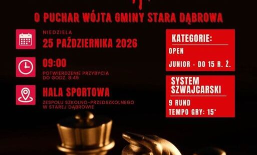 Zdjęcie do III Turniej Szachowy o Puchar W&oacute;jta Gminy Stara Dąbrowa &ndash; zapraszamy do udziału!