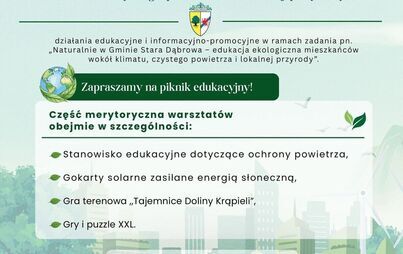 Zdjęcie do Naturalnie w Gminie Stara Dąbrowa - piknik edukacyjny dla mieszkańc&oacute;w